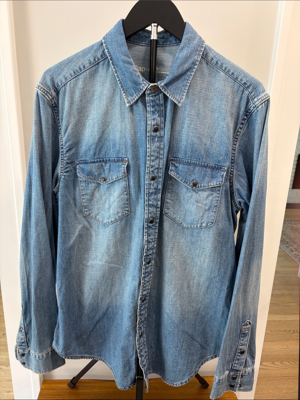 GAP Light Blue Denim Button-Down Shirt